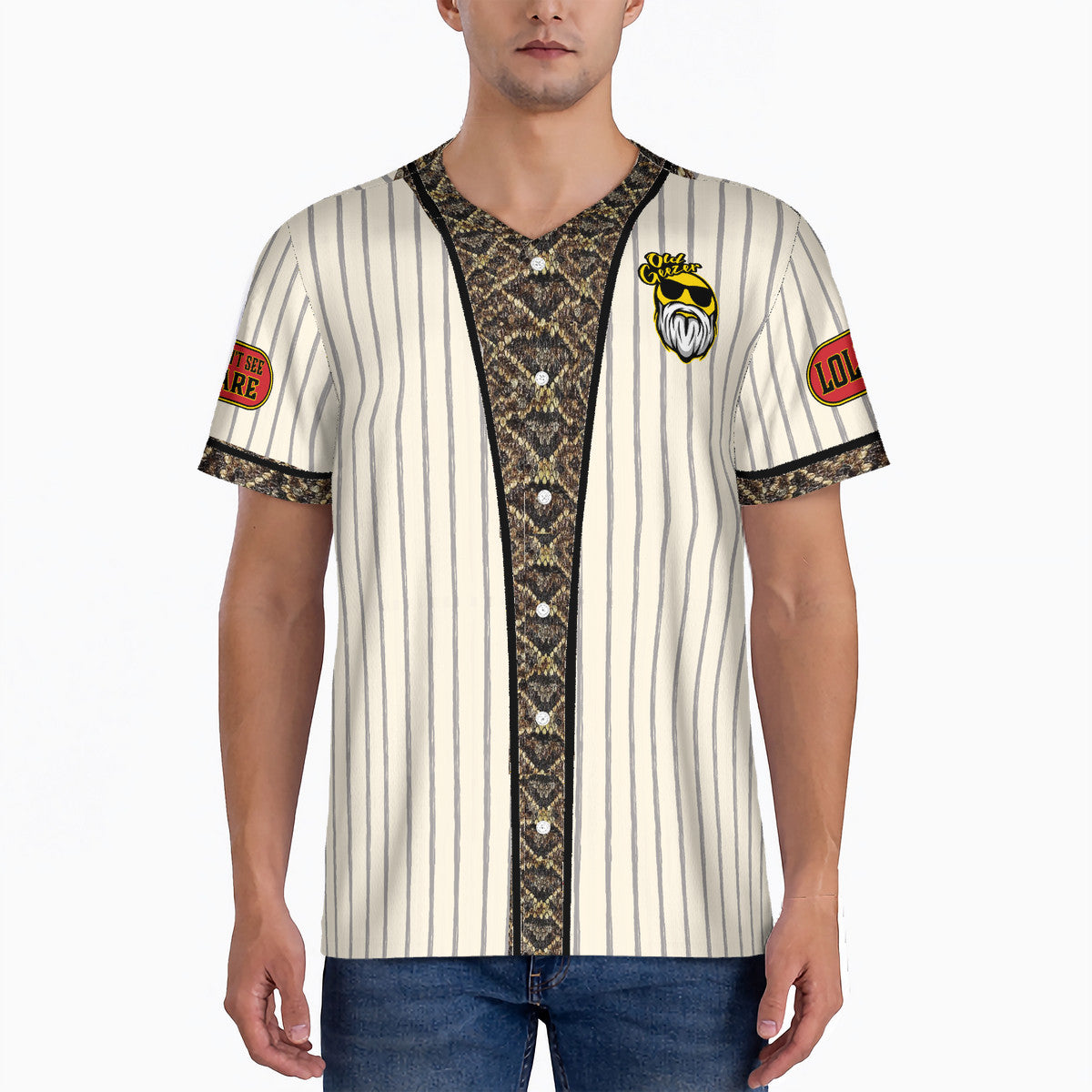 Old Geezer Logo Short Sleeve Baseball T-shirt