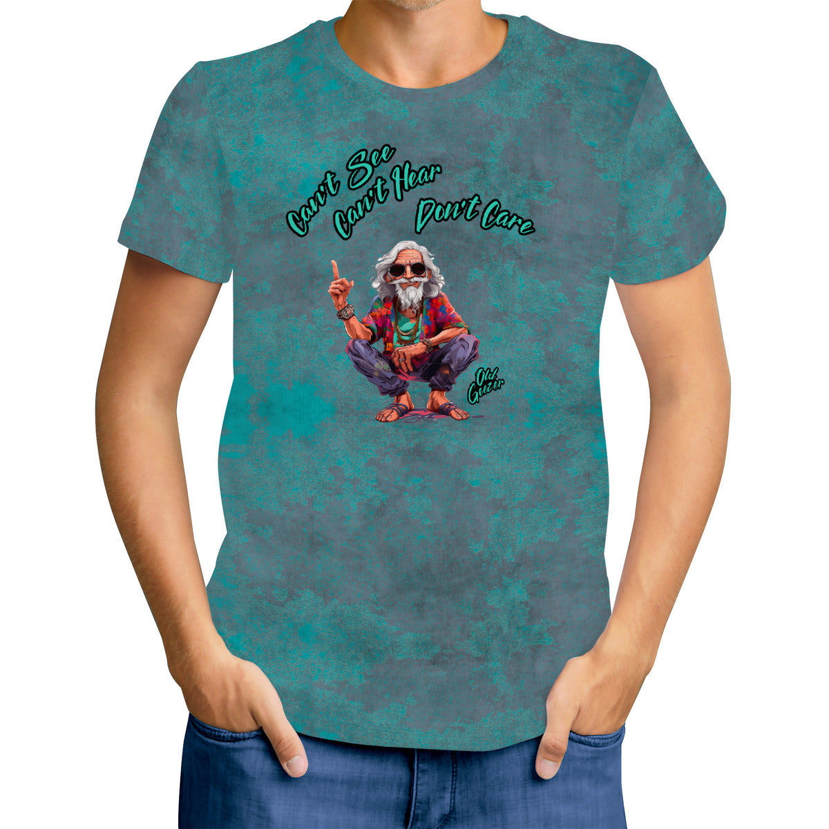 Old Geezer Hippie Don't Care T-Shirt