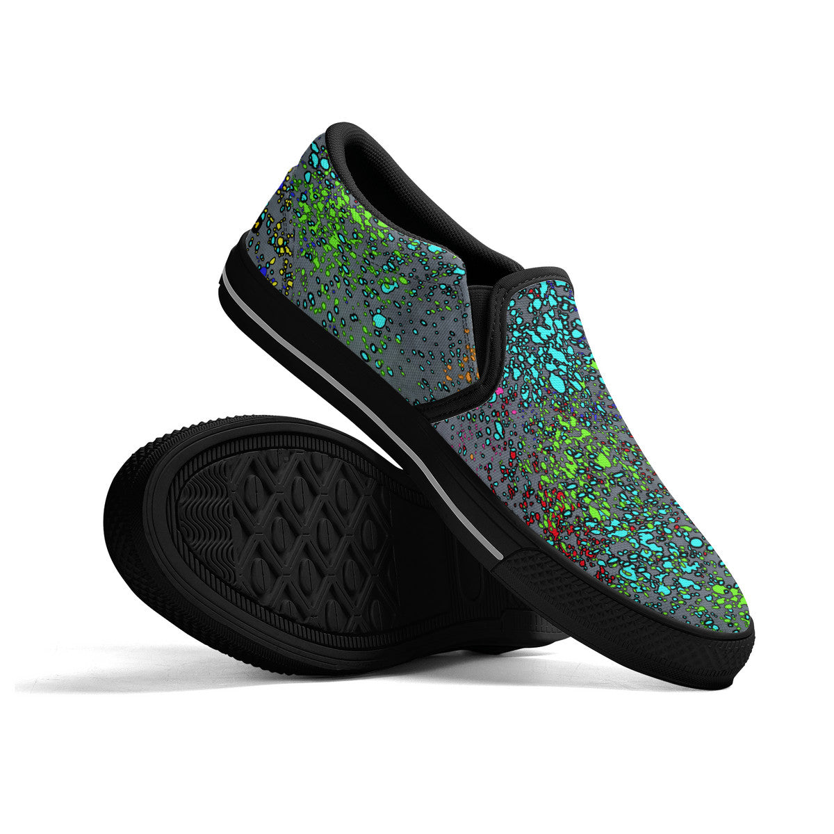Old Geezer Paint Splatter Slip-on Shoes
