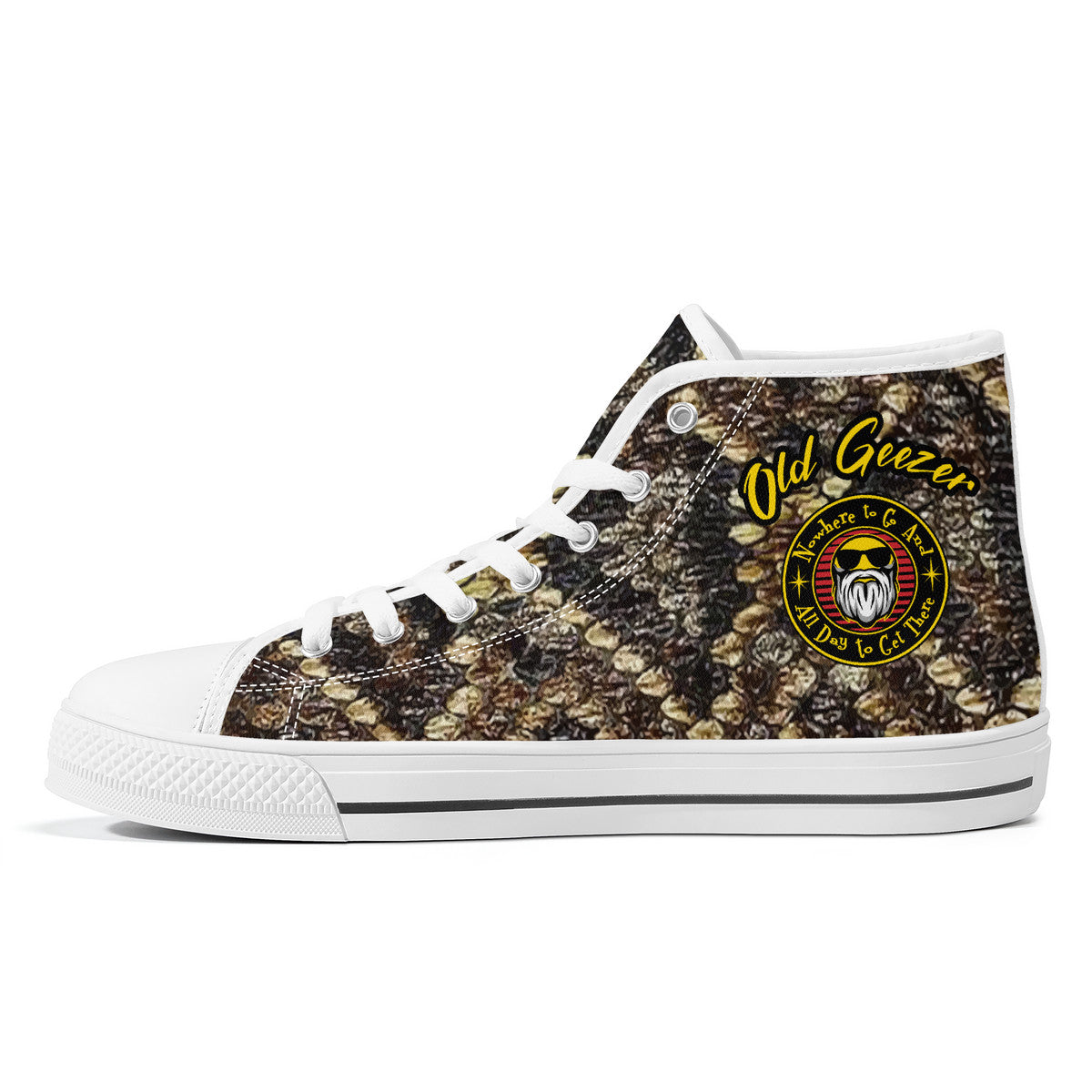 Old Geezer vintage style High top Canvas Sneakers