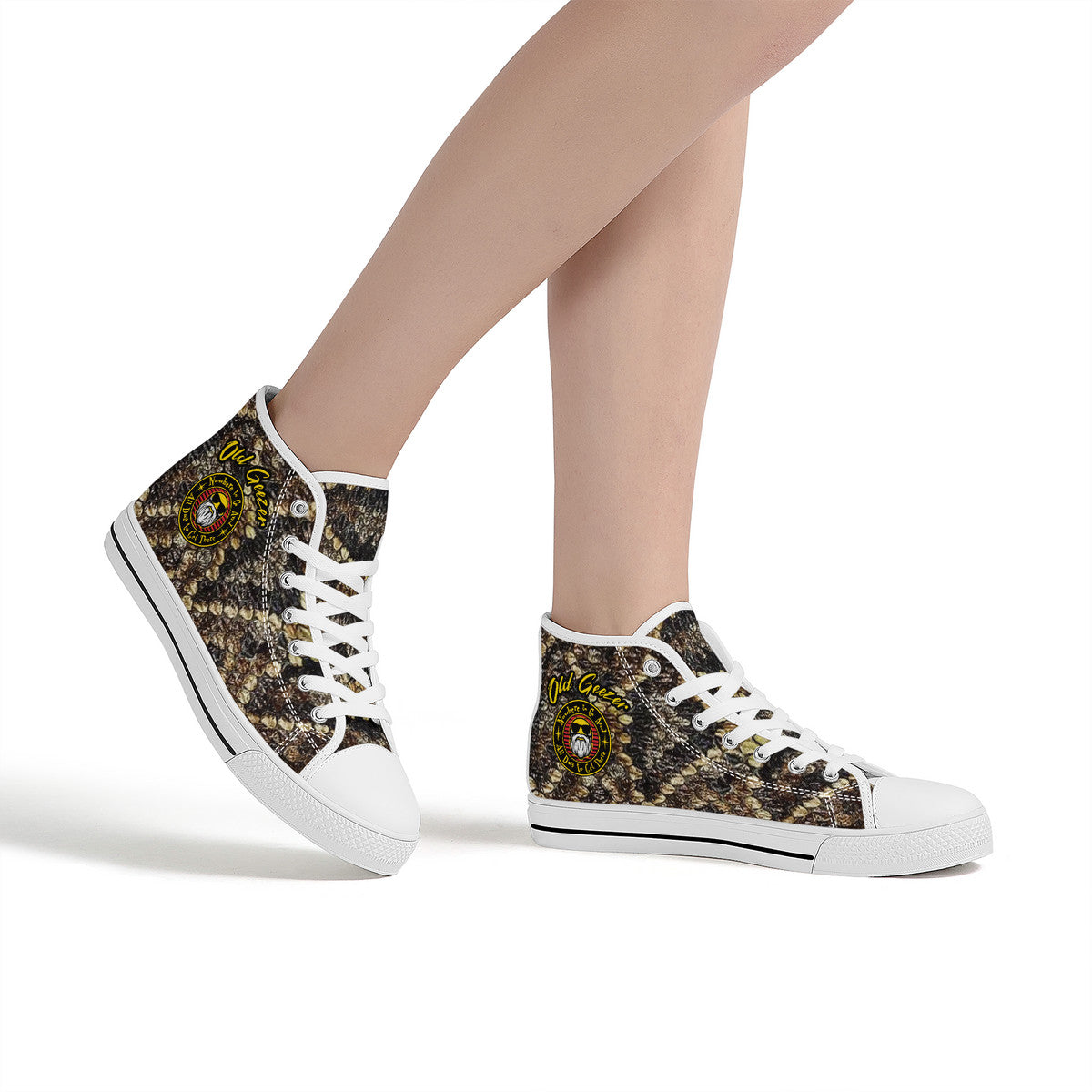 Old Geezer vintage style High top Canvas Sneakers