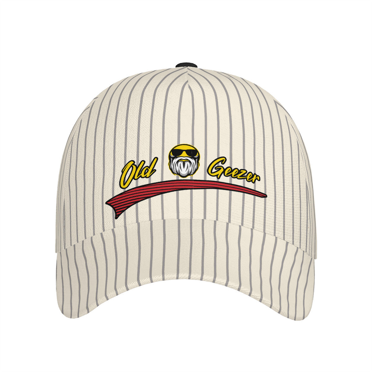 Old Geezer Stripe Arrow logo Curved Brim Baseball Cap (AOP)