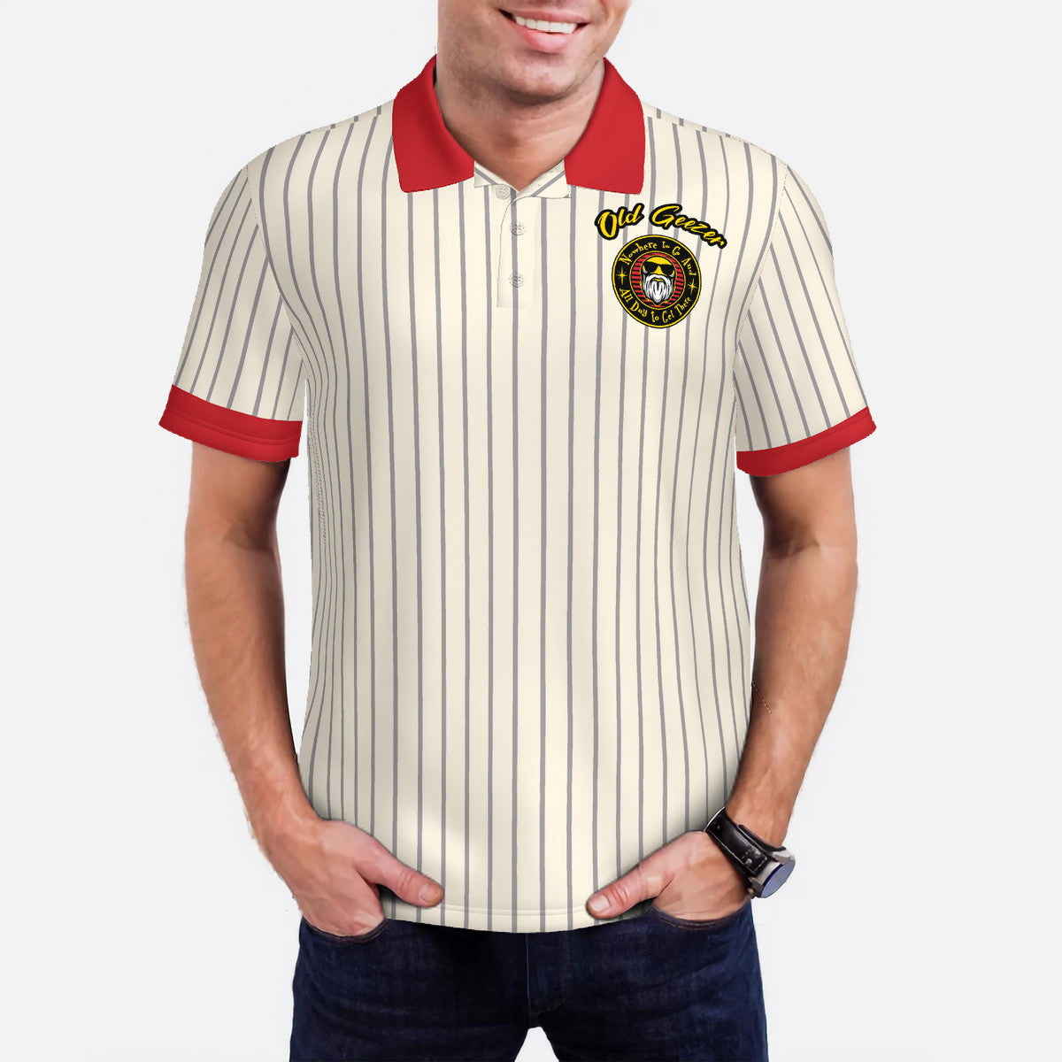Old Geezer Red Polo Shirt