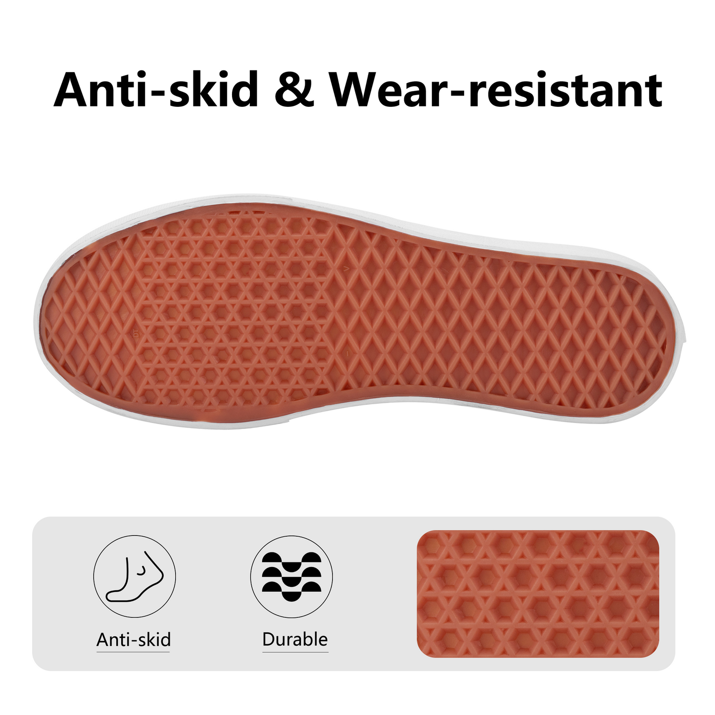 Popcorn Red Skate Slip On Shoes