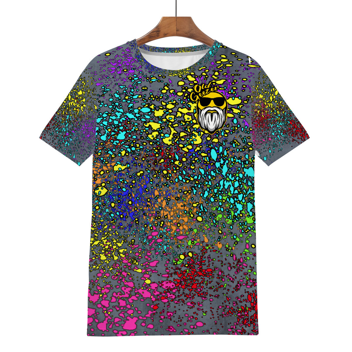 Old Geezer Paint Splatter T-Shirt