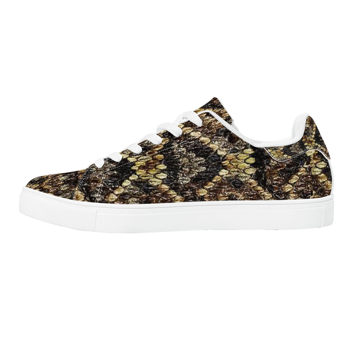 Old Geezer Rattler Low-Top Synthetic Leather Sneakers - White