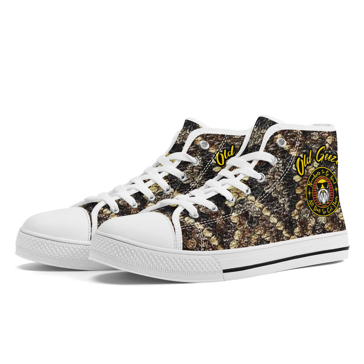 Old Geezer vintage style High top Canvas Sneakers