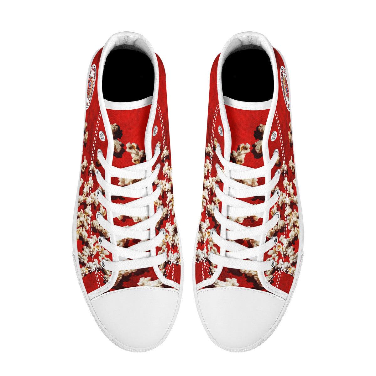 Popcorn Red High-Top Canvas Shoes