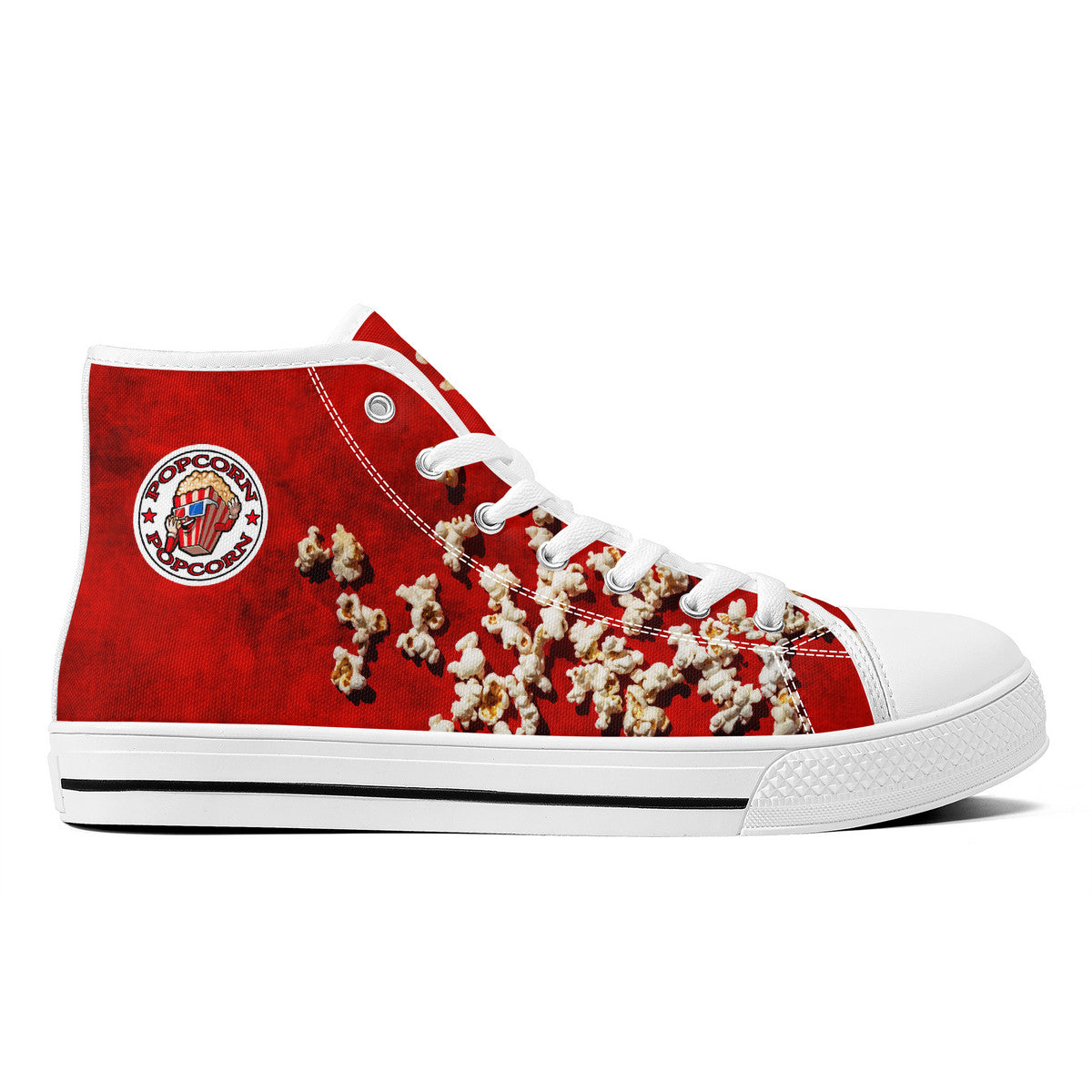 Popcorn Red High-Top Canvas Shoes