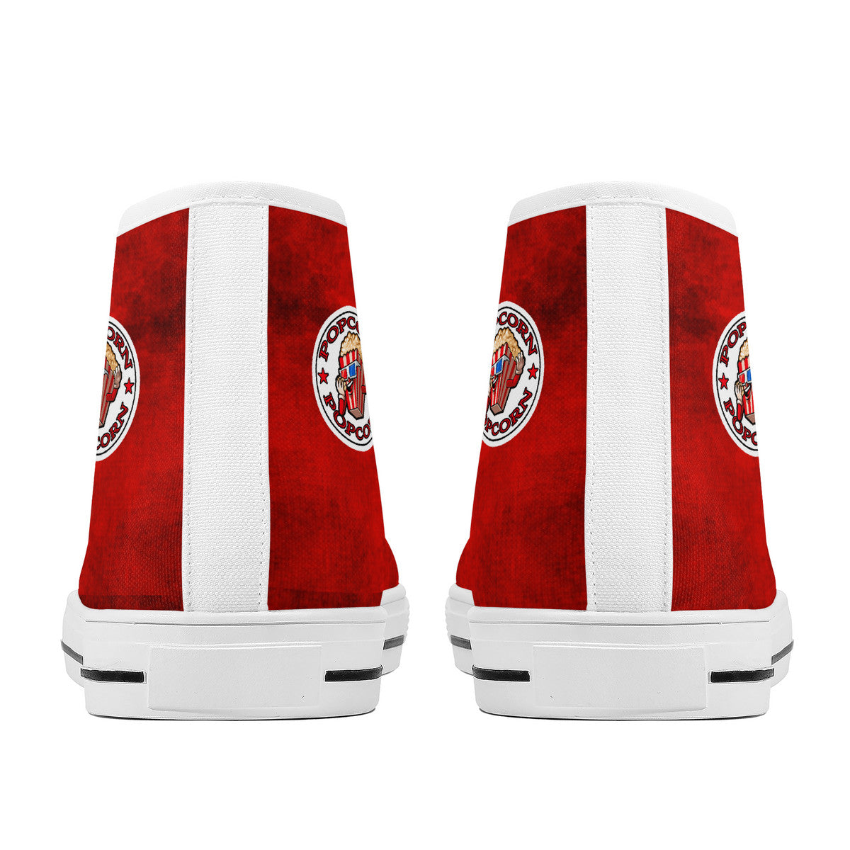 Popcorn Red High-Top Canvas Shoes
