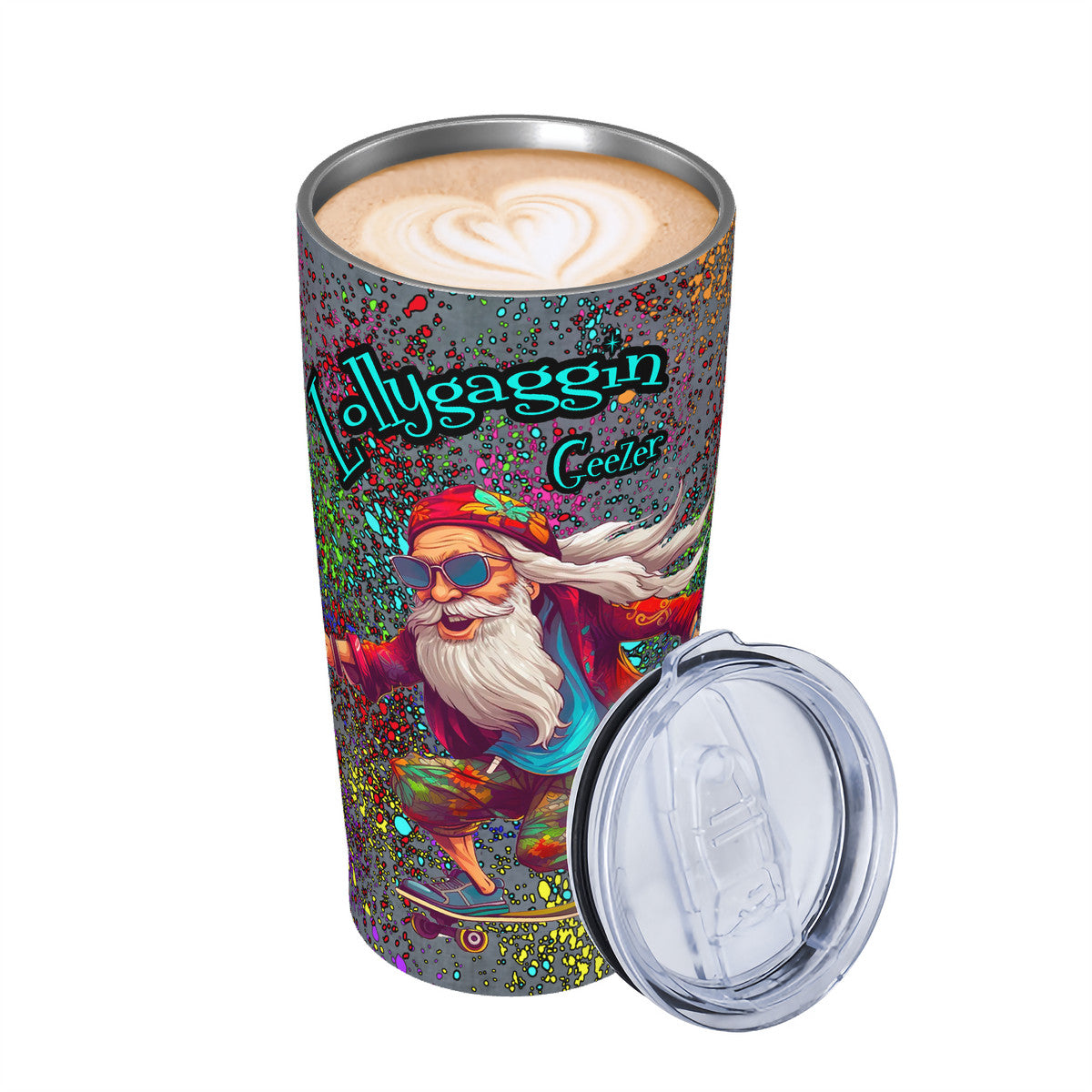 Old Geezer Lollygaggin 20oz Stainless Steel Straw Lid Cup