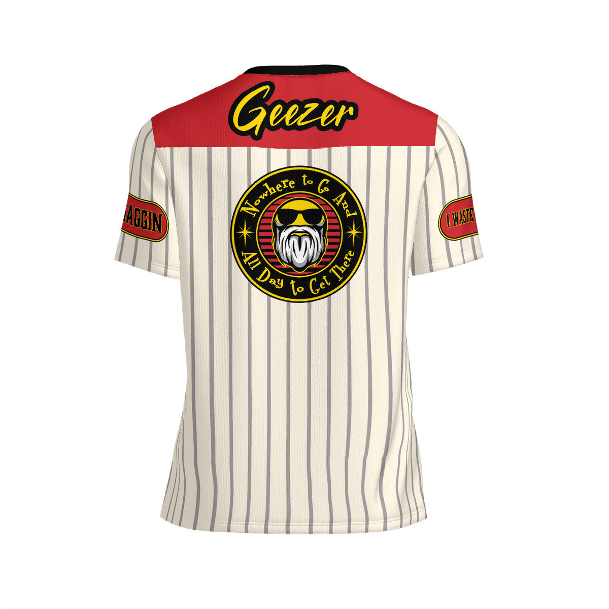 Old Geezer Red Football Rugby Game Jersey T-Shirt