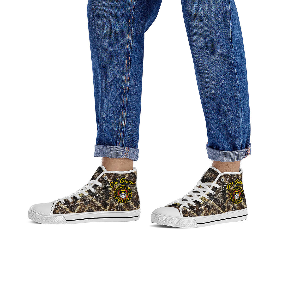 Old Geezer vintage style High top Canvas Sneakers