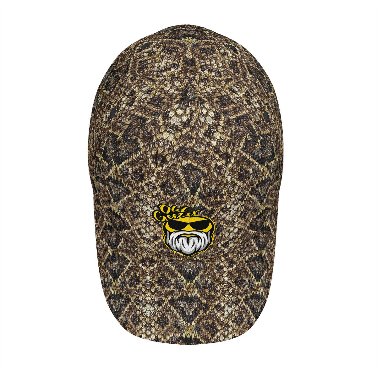 Old Geezer Logo Rattler Curved Brim Baseball Cap (AOP)