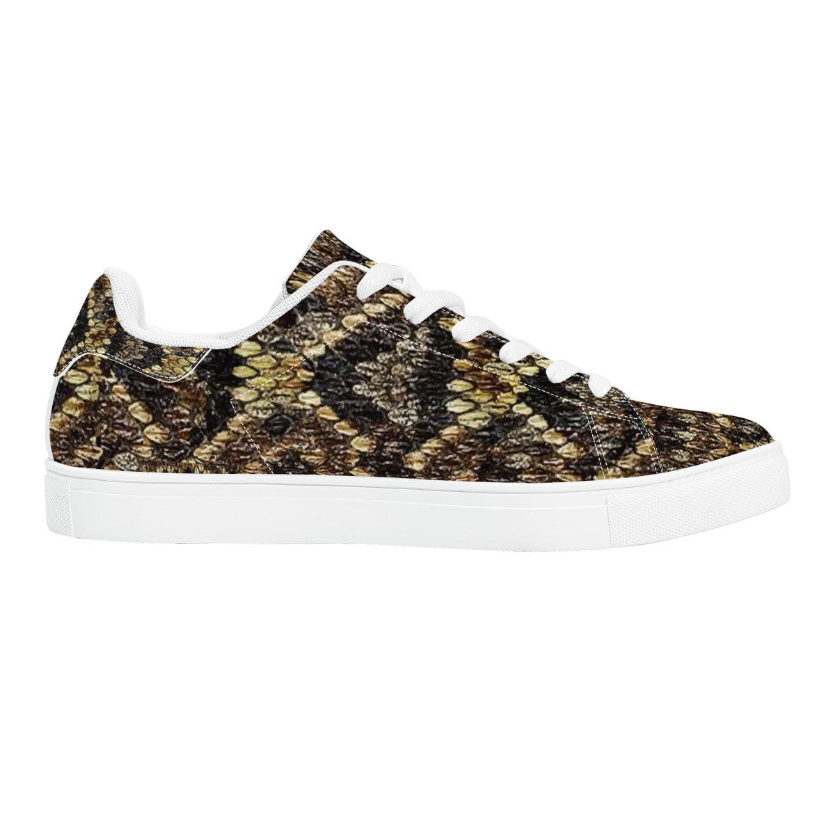 Old Geezer Rattler Low-Top Synthetic Leather Sneakers - White