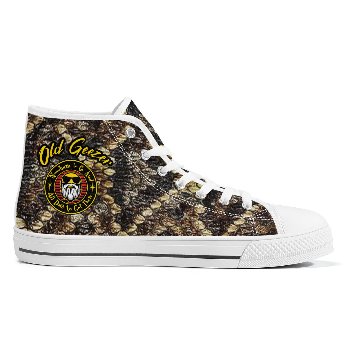 Old Geezer vintage style High top Canvas Sneakers