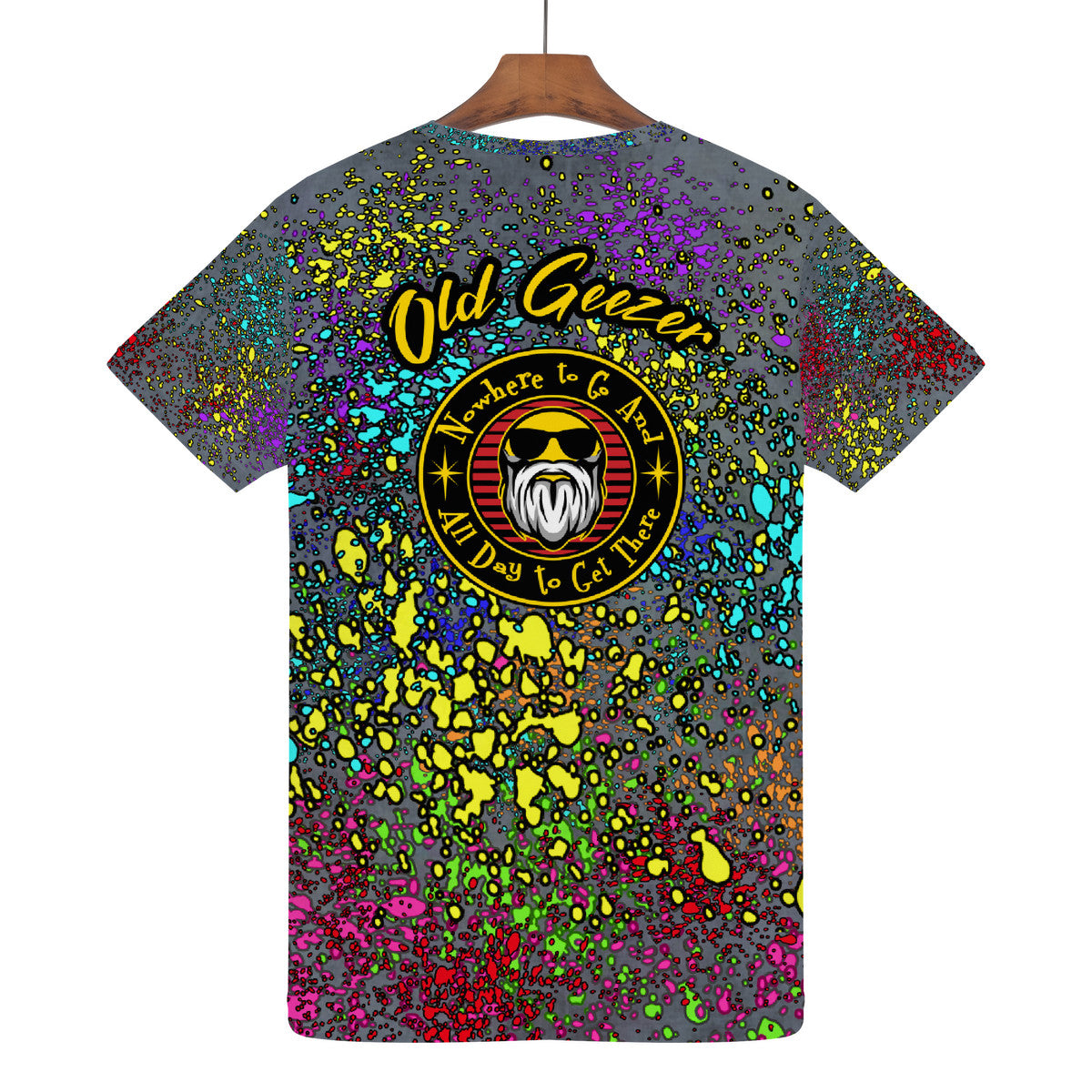 Old Geezer Paint Splatter T-Shirt