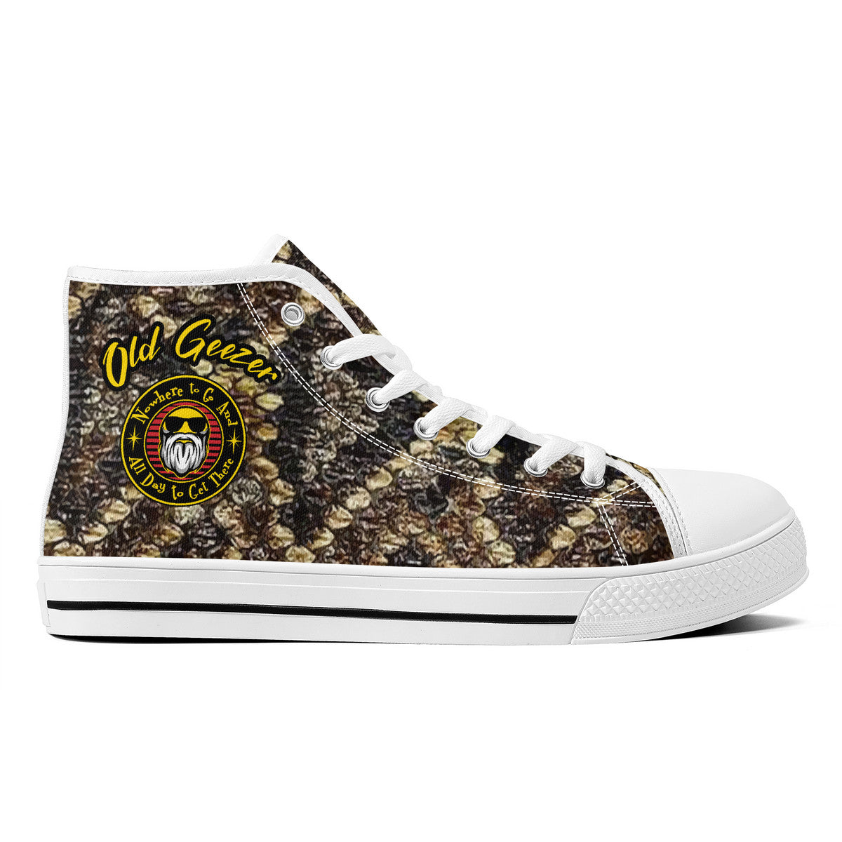 Old Geezer vintage style High top Canvas Sneakers