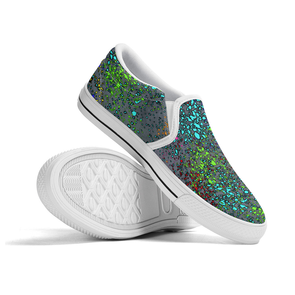 Old Geezer Paint Splatter Slip-on Shoes