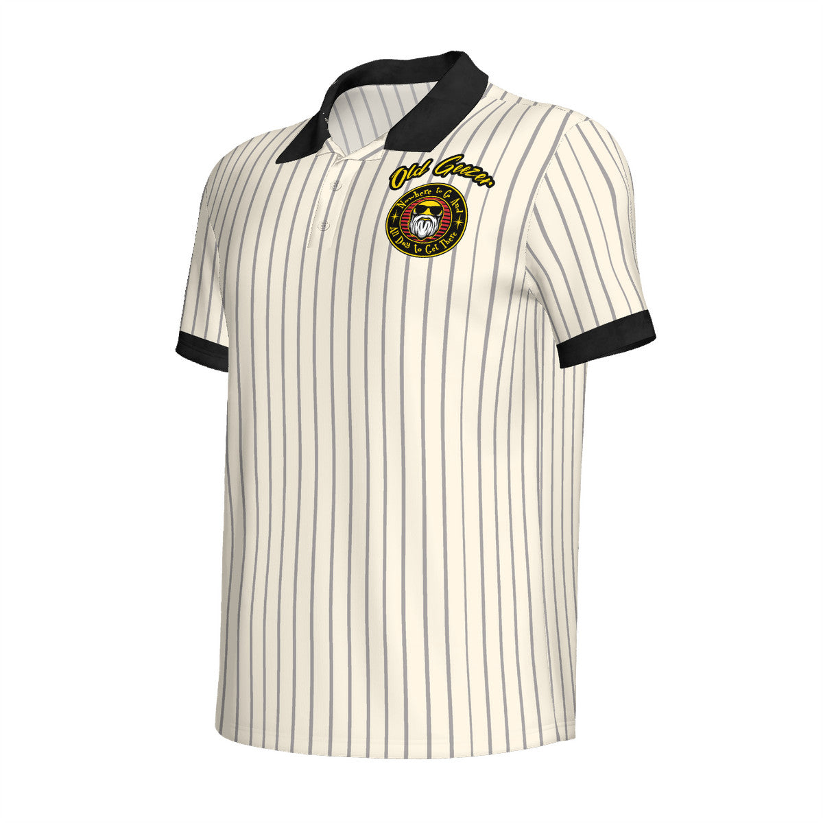 Old Geezer Black Polo Shirt