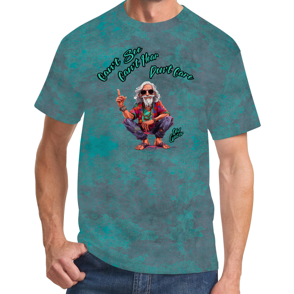 Old Geezer Hippie Don't Care T-Shirt