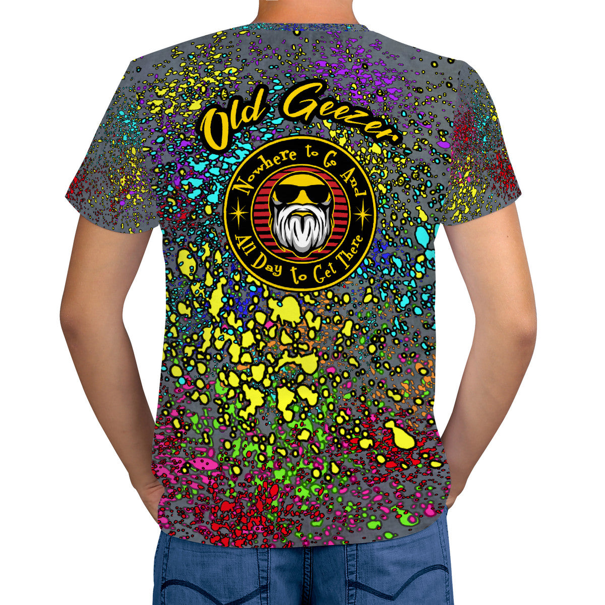 Old Geezer Paint Splatter T-Shirt