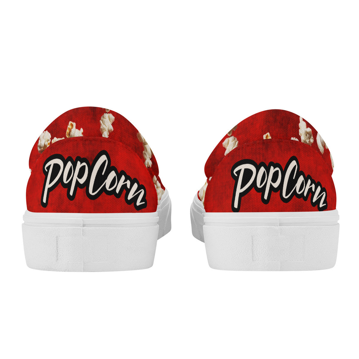 Popcorn Red Skate Slip On Shoes