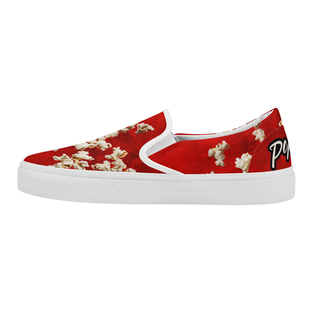 Popcorn Red Skate Slip On Shoes