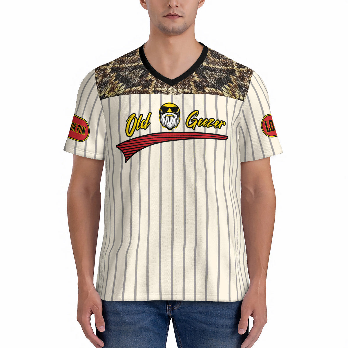 Old Geezer Football Rugby Game Jersey T-Shirt