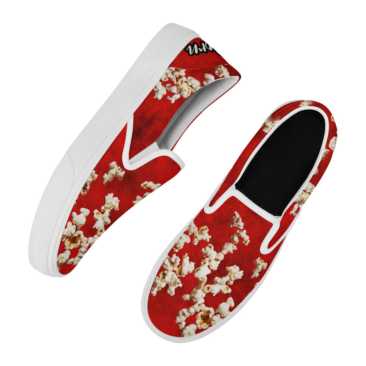 Popcorn Red Skate Slip On Shoes