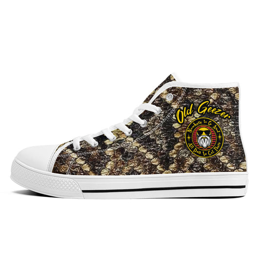 Old Geezer vintage style High top Canvas Sneakers