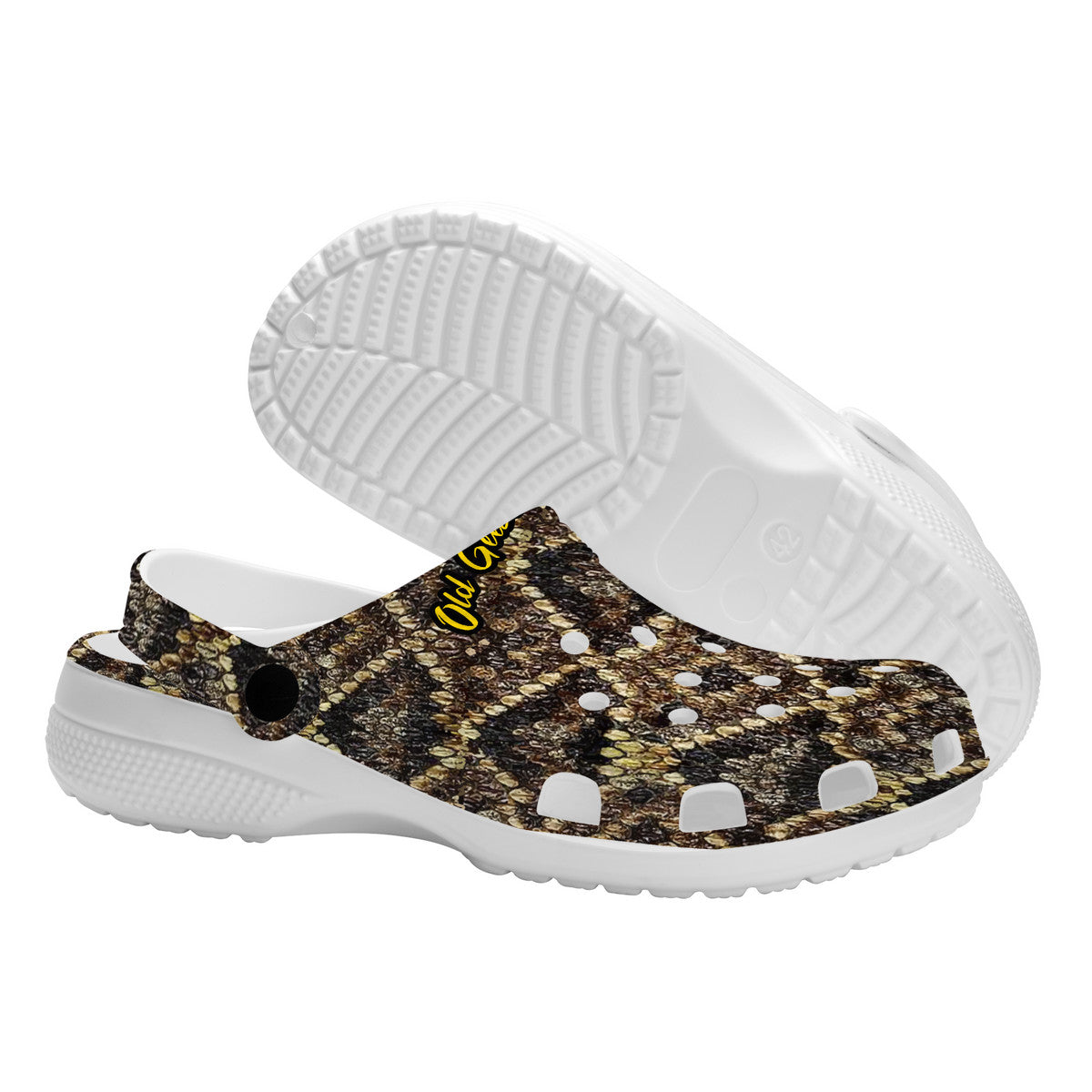Old Geezer Rattler Crocs Clogs