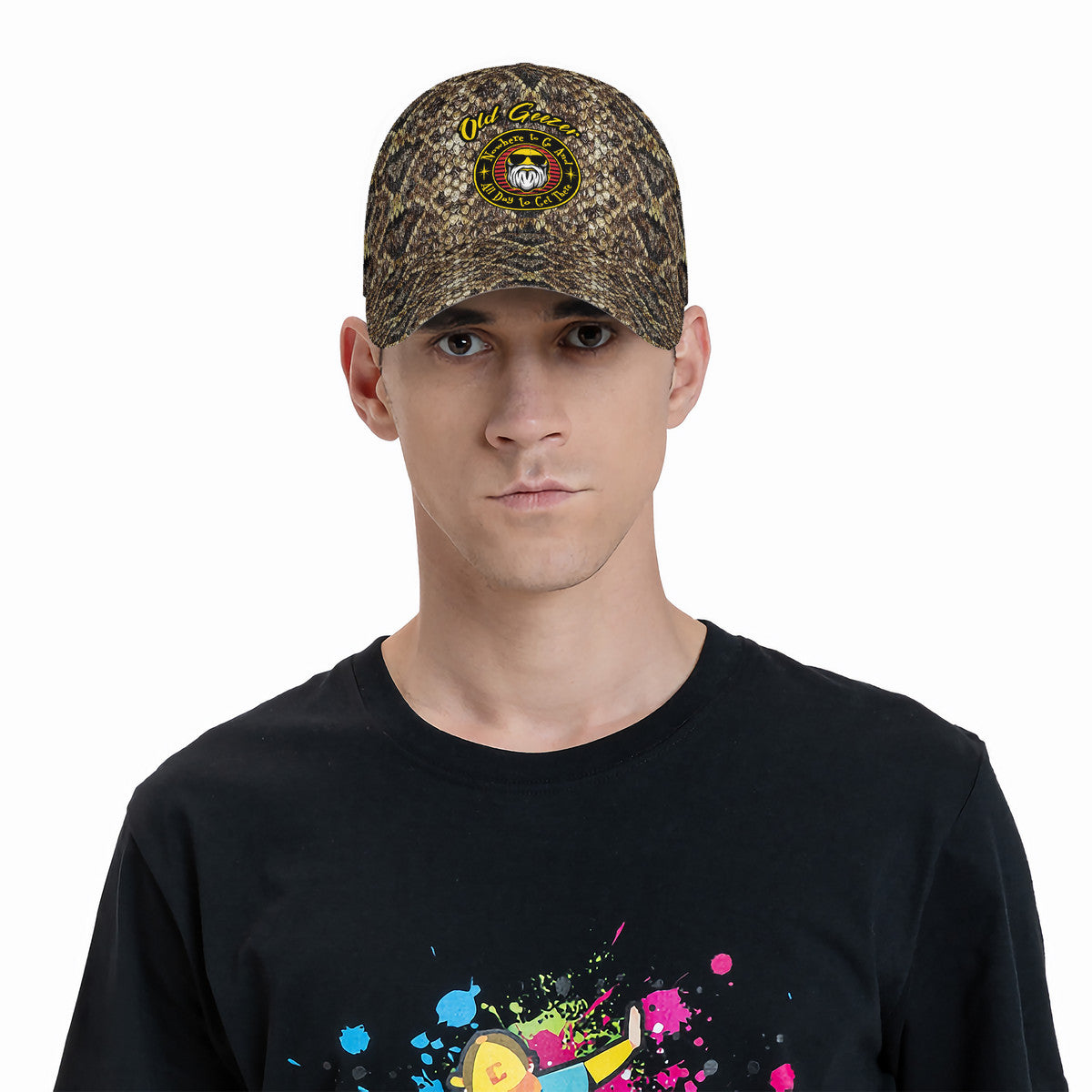 Old Geezer Nowhere to go  Curved Brim Baseball Cap (AOP)