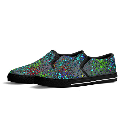 Old Geezer Paint Splatter Slip-on Shoes