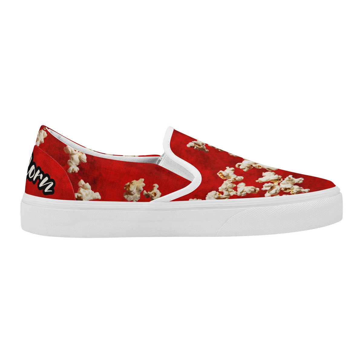 Popcorn Red Skate Slip On Shoes