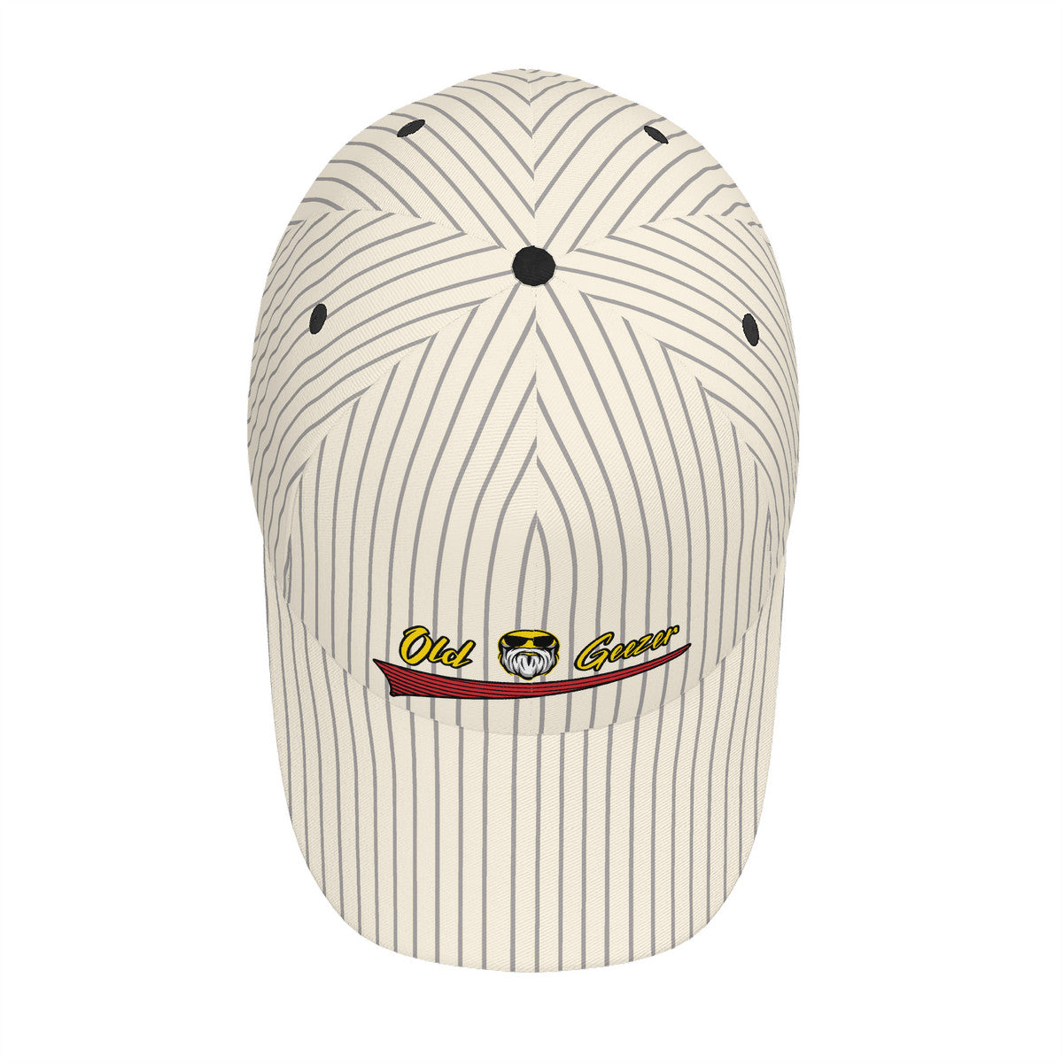 Old Geezer Stripe Arrow logo Curved Brim Baseball Cap (AOP)