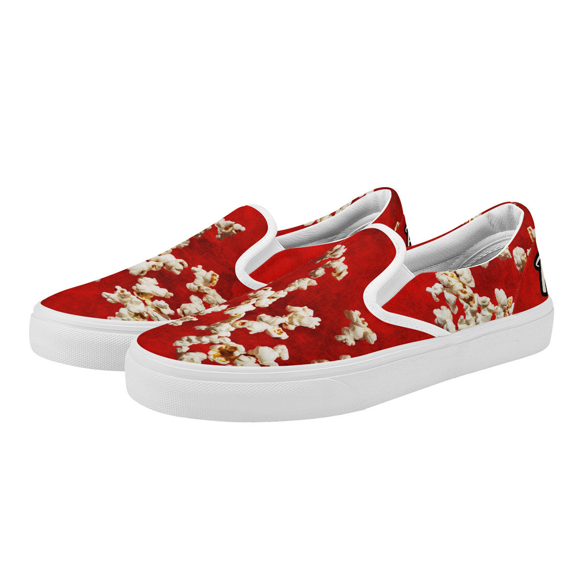 Popcorn Red Skate Slip On Shoes
