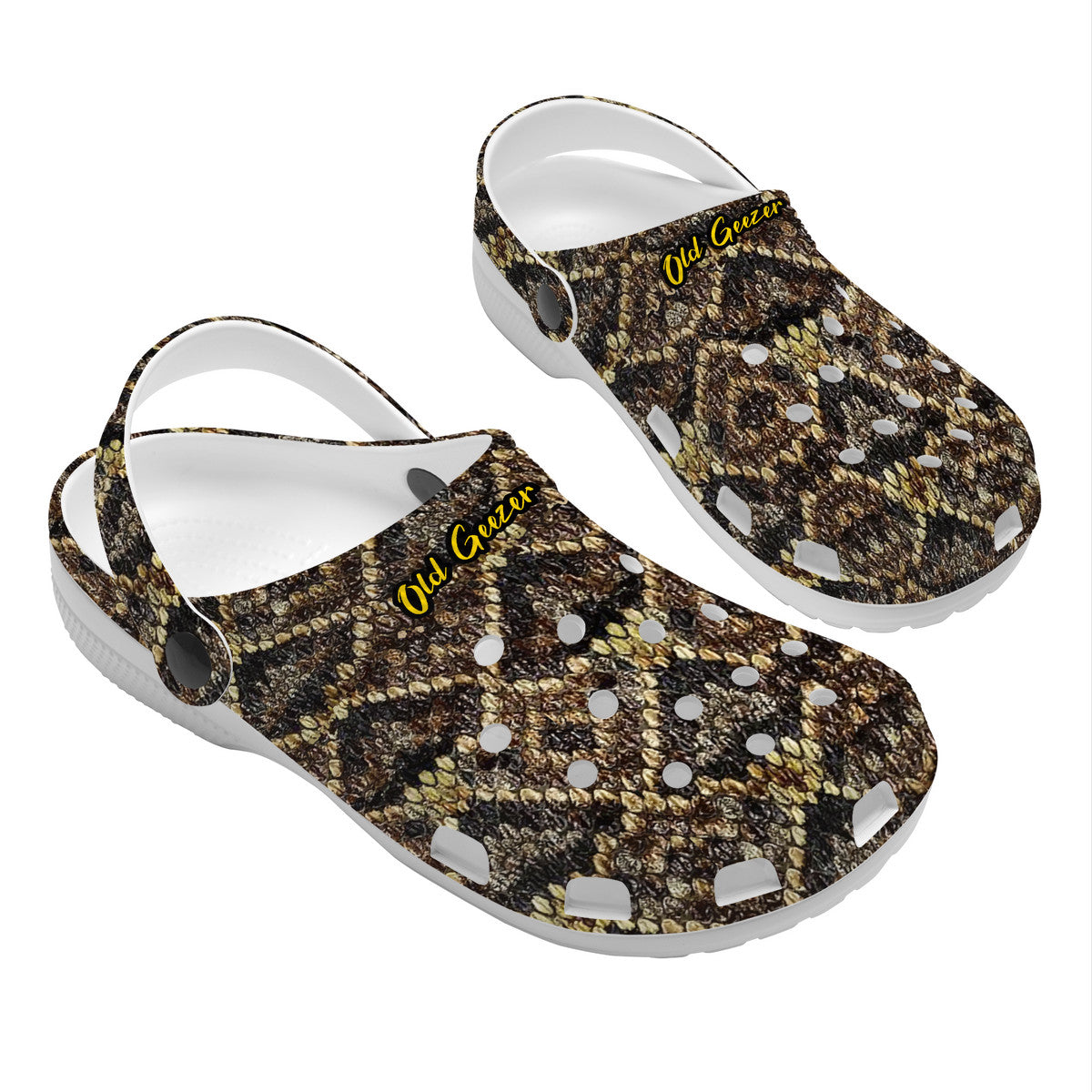 Old Geezer Rattler Crocs Clogs