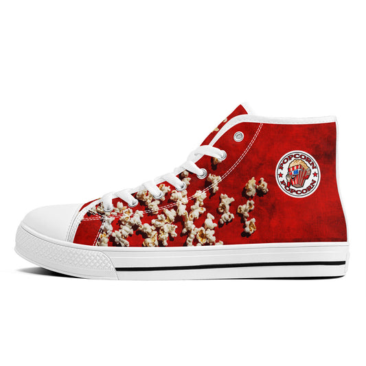 Popcorn Red High-Top Canvas Shoes